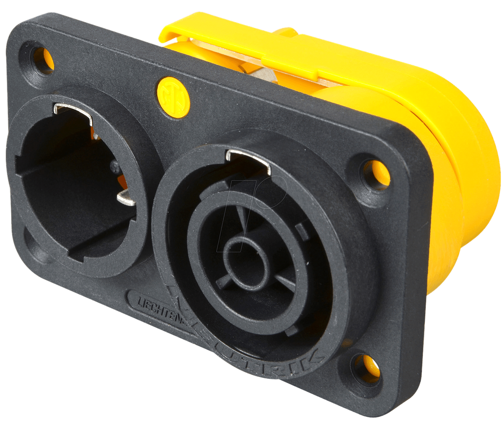 _Neutrik Powercon Jaune Duplex Chassis NAC3PX