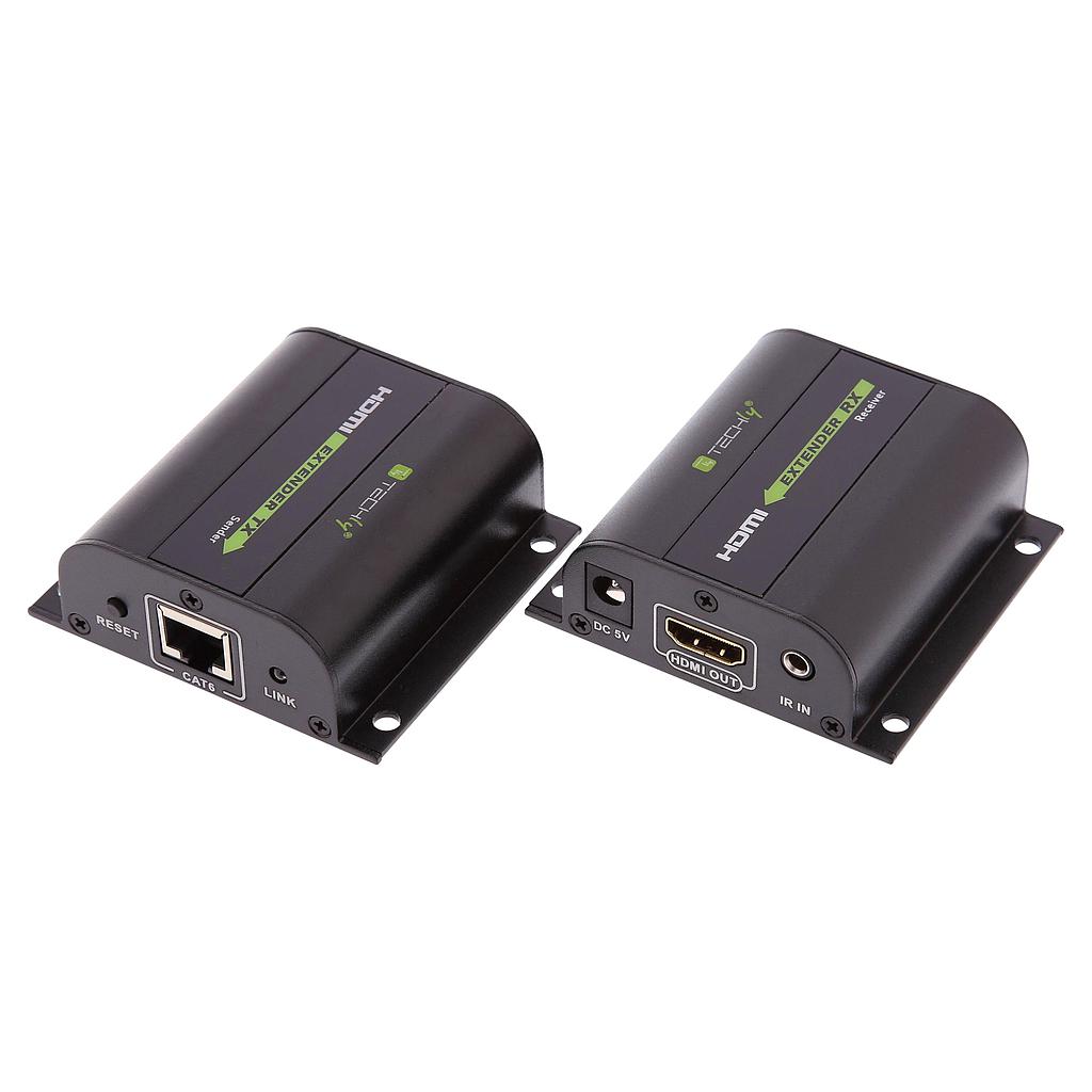 TECHLY 1080P HDMI EXTENDER OVER CAT6 IR UP TO 60M