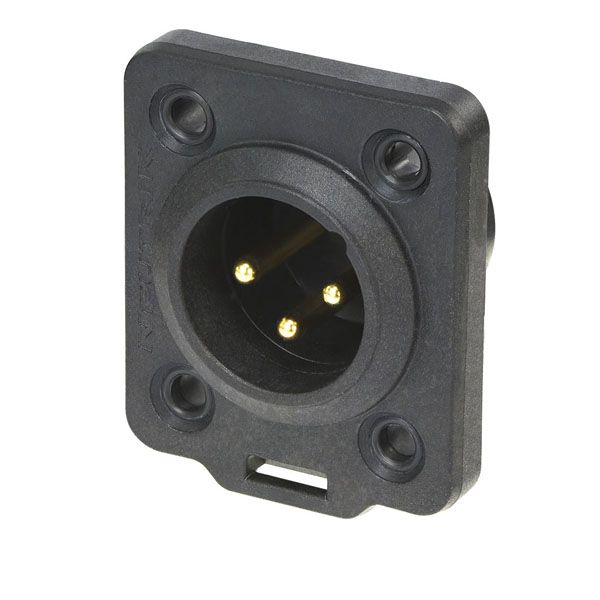 XLR 3P. CHASSIS MALE TOP