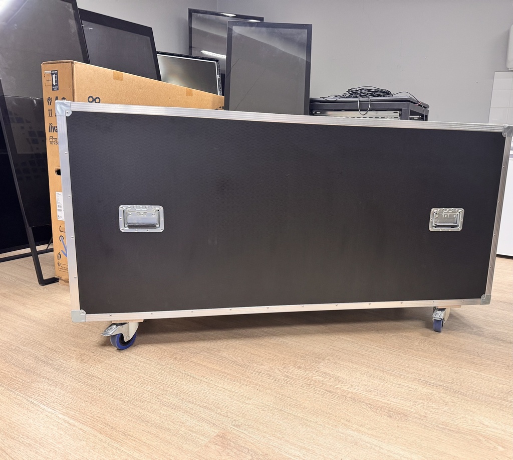 Flightcase à roulettes pour borne 43" Ledcom